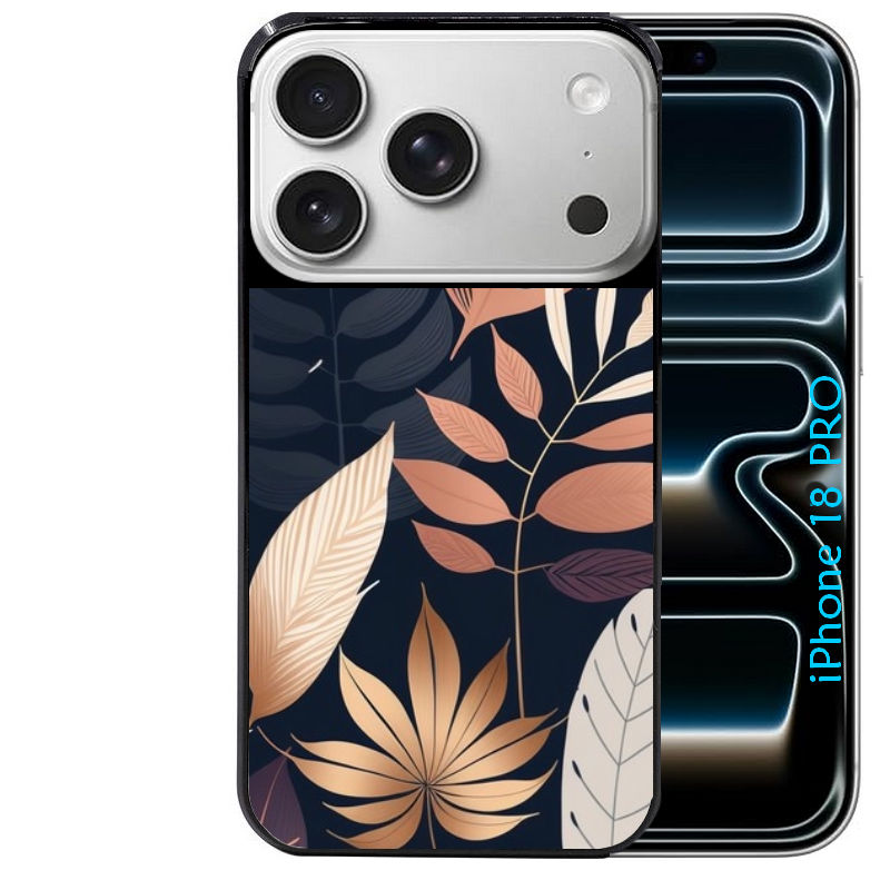 Coque pour Iphone 18 / PRO / PRO MAX / 18E jungle et feuilles