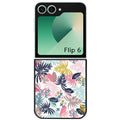 Coque pour Z FLIP 6 7 8 jungle et fleur rose
