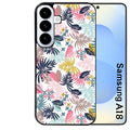 Coque pour Galaxy A08 A18 A28 A38 A58 jungle et fleur rose