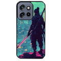 Coque noire taperso pour Moto Edge 60 et Neo Fusion Pro avec motif samourai new york protection antichoc personnalisée