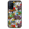 Coque noire taperso pour OPPO Reno 8 LITE avec motif tag et graffiti protection antichoc personnalisée