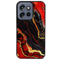 Coque noire taperso pour Moto Edge 60 et Neo Fusion Pro avec motif marbre rouge protection antichoc personnalisée