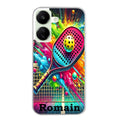 Coque taperso pour POCO C65 4G avec motif padel raquette personnalisee protection antichoc personnalisée