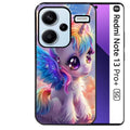 Coque noire taperso pour Redmi Note 13 PRO PLUS 5G avec motif licorne style anime protection antichoc personnalisée