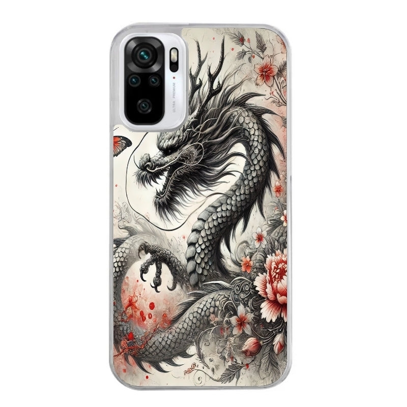 Coque taperso pour Redmi Note 10 4G 5G PRO 10S avec motif dragon japan protection antichoc personnalisée