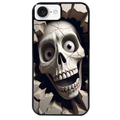 Coque noire taperso pour Iphone 17 17E AIR MAX PRO avec motif tete de mort smile protection antichoc personnalisée