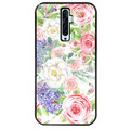 Coque noire taperso pour OPPO Reno 2 et 2Z avec motif fleur couleur pastel protection antichoc personnalisée