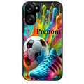 Coque noire taperso pour OnePlus Nord CE5 avec motif foot color personnalisee protection antichoc personnalisée