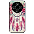 Coque noire taperso pour POCO C75 avec motif dreamcatcher et papillon protection antichoc personnalisée