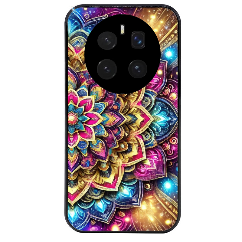 Coque noire taperso pour Magic 7 LITE et PRO avec motif mandala 2 protection antichoc personnalisée