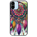 Coque noire taperso pour Redmi A1 et A2 avec motif dreamcatcher et mandala protection antichoc personnalisée