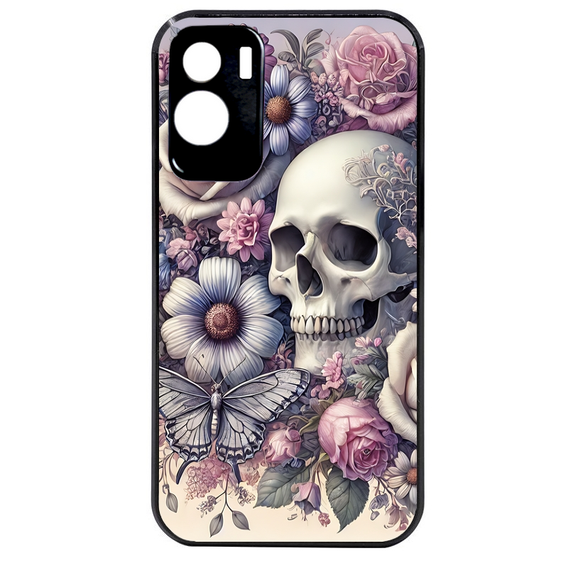 Coque noire taperso pour Honor 70 LITE 90 et LITE avec motif tete de mort pastel protection antichoc personnalisée