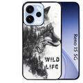 Coque noire taperso pour OPPO Reno 15 et F FS 5G avec motif renard fox wild protection antichoc personnalisée