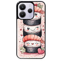 Coque noire taperso pour Redmi Note 14 et PRO PLUS 4G 5G avec motif sushi kawai anime protection antichoc personnalisée