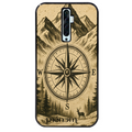 Coque noire taperso pour OPPO Reno 2 et 2Z avec motif voyage et boussole protection antichoc personnalisée