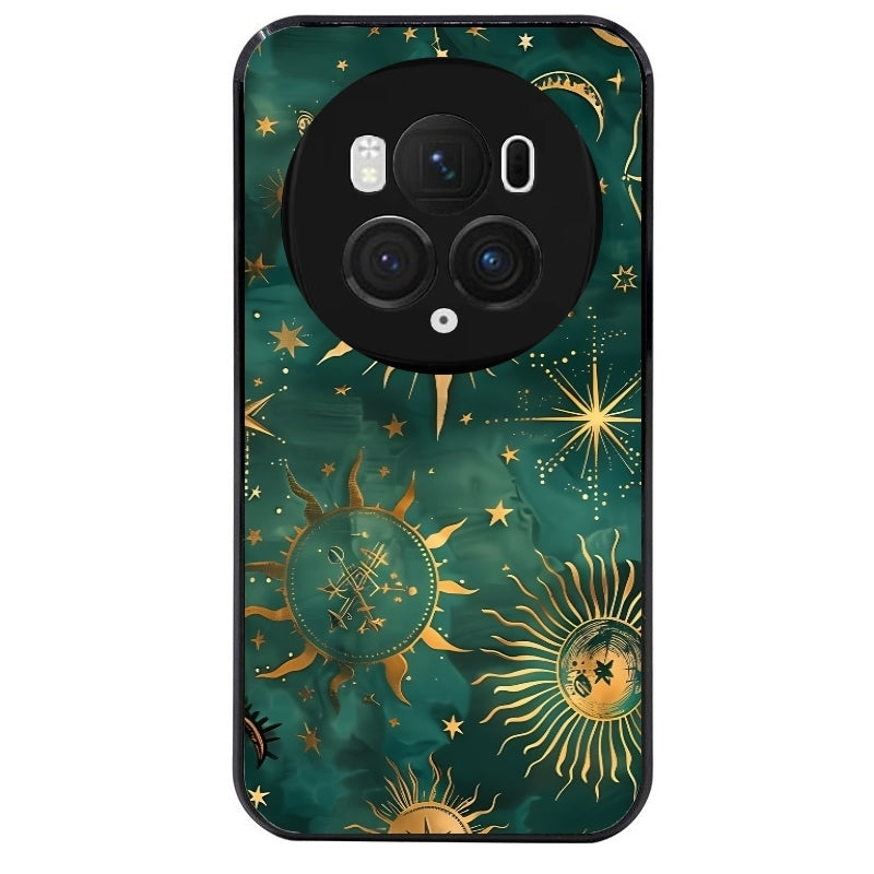Coque noire taperso pour Magic 5 6 LITE et PRO avec motif lune et astro protection antichoc personnalisée