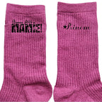 Chaussettes personnalisée paillettes rose motif bonne fëte mamie
