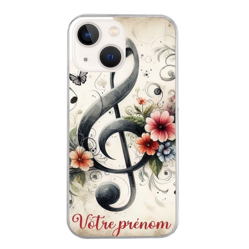 Coque taperso pour Iphone 11 et PRO PRO MAX avec motif musique cle sol personnalisee protection antichoc personnalisée