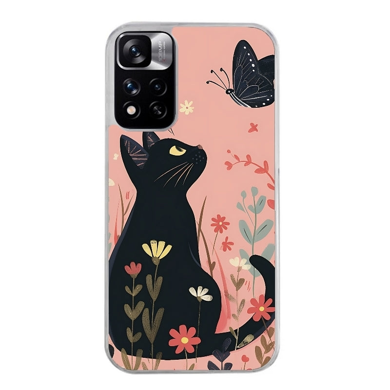 Coque taperso pour Redmi Note 10 4G 5G PRO 10S avec motif chat papillon 2 protection antichoc personnalisée