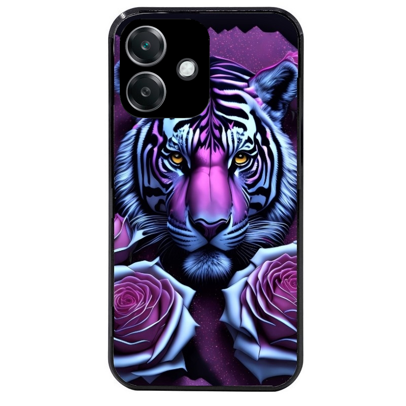 Coque noire taperso pour OPPO A40 avec motif tigre uv style manga protection antichoc personnalisée