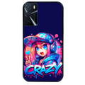 Coque noire taperso pour OPPO A16 et A16S avec motif anime crazy protection antichoc personnalisée