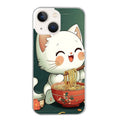 Coque taperso pour Iphone 12 et PRO MINI PRO MAX avec motif chat ramen nuage protection antichoc personnalisée