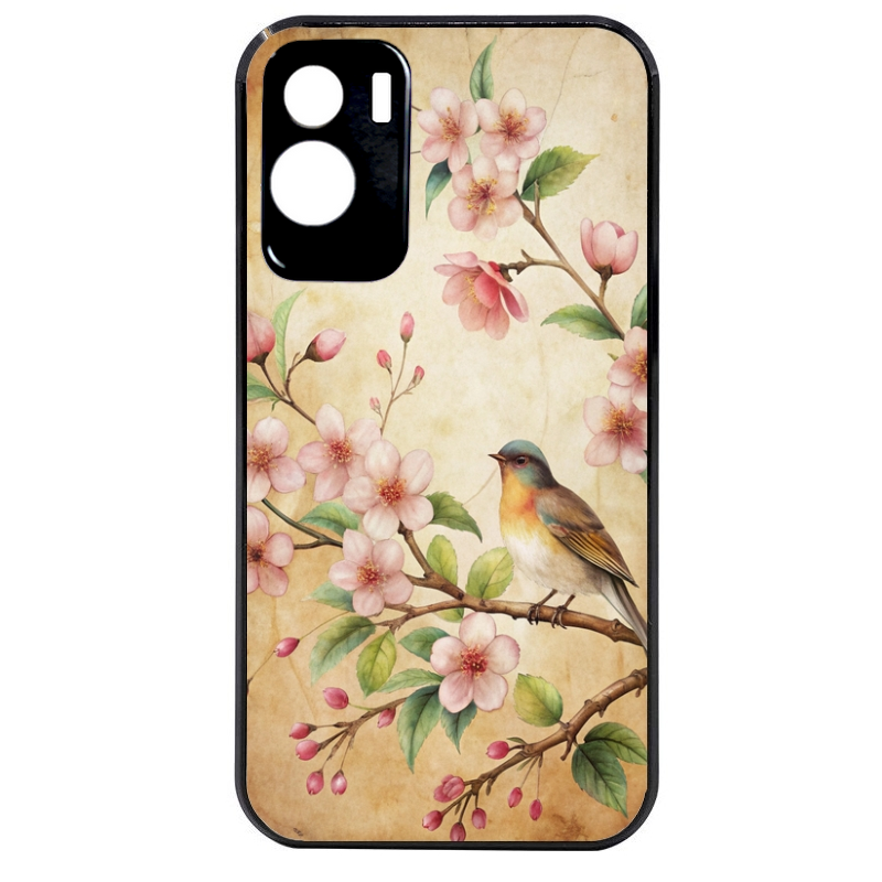 Coque noire taperso pour Honor 70 LITE 90 et LITE avec motif fleur et colibri protection antichoc personnalisée