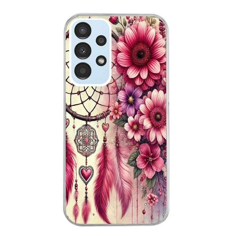 Coque taperso pour Galaxy A13 4G et 5G A23 A53 avec motif dreamcatcher et coeur protection antichoc personnalisée
