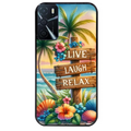 Coque noire taperso pour OPPO A16 et A16S avec motif tropical vacances protection antichoc personnalisée