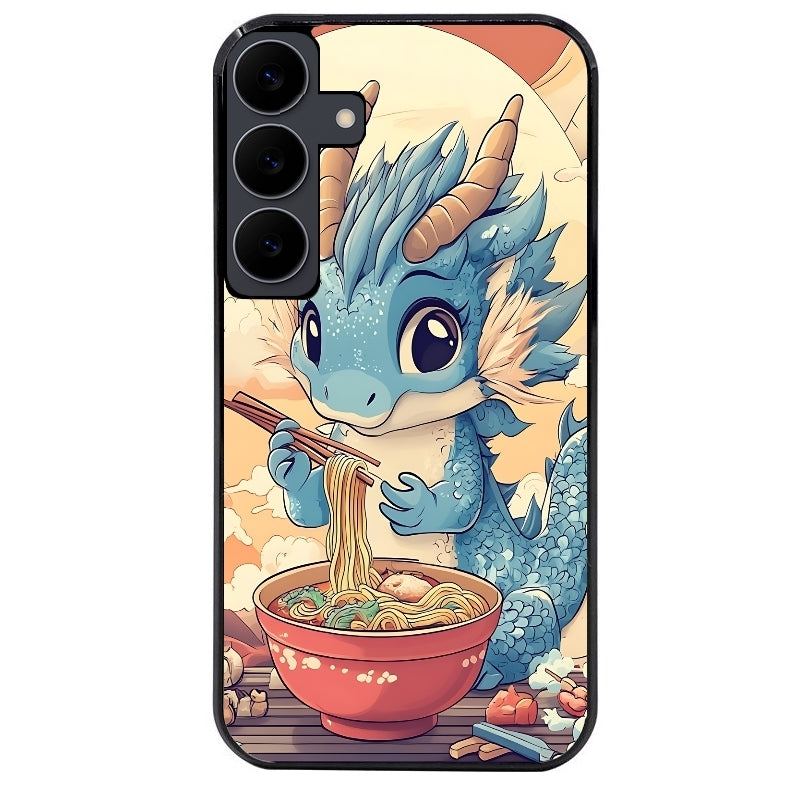 Coque noire taperso pour galaxy A06 A16 A26 A36 A56 avec motif dragon ramen 2 protection antichoc personnalisée