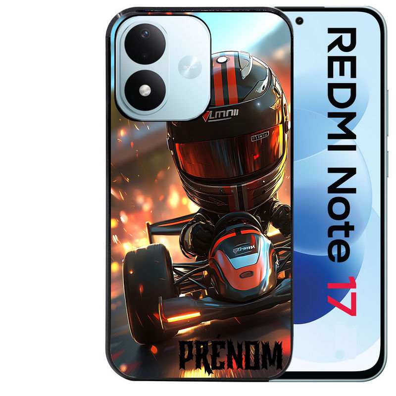 Coque pour Redmi Note 17 et PRO 4G 5G Max personnalisée karting F1