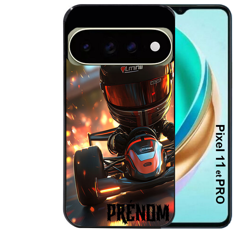 Coque pour Pixel 10 / 11 / PRO / XL personnalisée karting F1