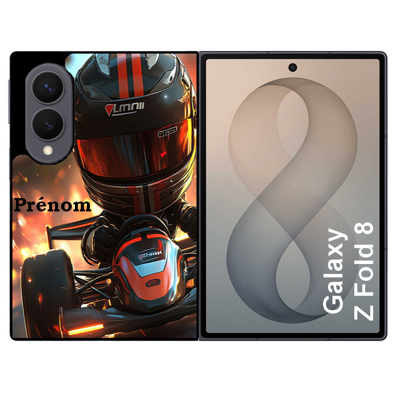 Coque pour Z FOLD 8 personnalisée karting F1