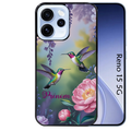 Coque noire taperso pour OPPO Reno 15 et F FS 5G avec motif colibri couple personnalise protection antichoc personnalisée