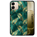 Coque noire taperso pour OPPO A6 A6X 4G et 5G avec motif palmier vert protection antichoc personnalisée