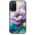 Coque noire taperso pour OPPO A72 4G avec motif marbre fleur protection antichoc personnalisée