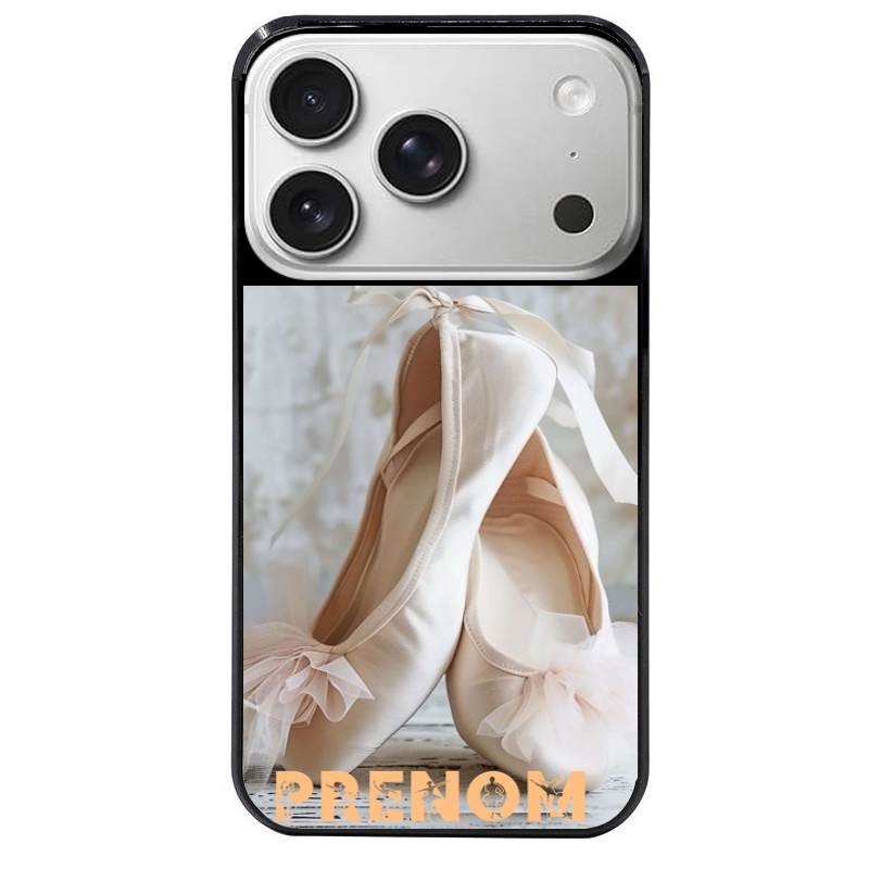 Coque noire taperso pour Iphone 17 17E AIR MAX PRO avec motif ballerine danse personnalisee protection antichoc personnalisée