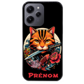Coque noire taperso pour Redmi 12 4G et 5G avec motif chat carpe koii japan personnalise protection antichoc personnalisée