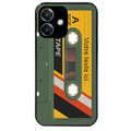 Coque noire taperso pour OPPO A40 personnalisable avec motif cassette kaki protection antichoc personnalisée
