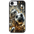 Coque noire taperso pour Iphone 17 17E AIR MAX PRO avec motif foot metal personnalisee protection antichoc personnalisée