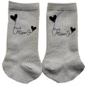 Chaussettes paillettes argent motif merci atsem