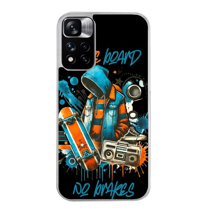 Coque taperso pour Redmi Note 10 4G 5G PRO 10S avec motif skate board protection antichoc personnalisée