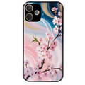 Coque noire taperso pour OPPO A5 PRO 4G et 5G avec motif marbre fleur cerisier protection antichoc personnalisée