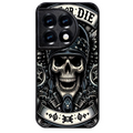 Coque noire taperso pour OnePlus 11 et 12 avec motif mort motard protection antichoc personnalisée