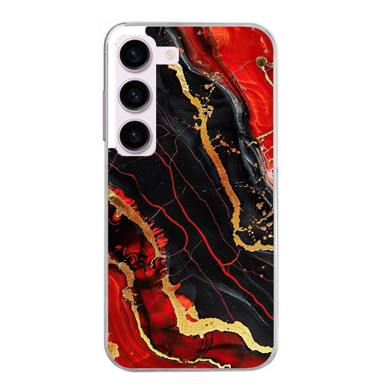 Coque taperso pour Galaxy A13 4G et 5G A23 A53 avec motif marbre rouge protection antichoc personnalisée