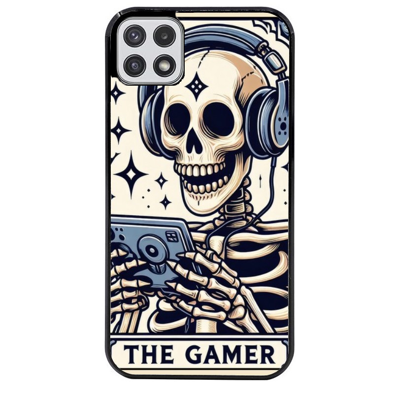 Coque noire taperso pour galaxy A22 A32 A52 A52S 4G 5G  avec motif mort gamer protection antichoc personnalisée