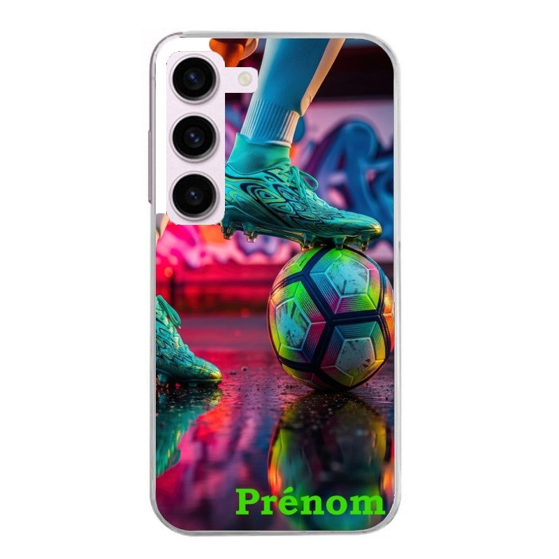 Coque taperso pour Galaxy A13 4G et 5G A23 A53 avec motif foot controle personnalisee protection antichoc personnalisée