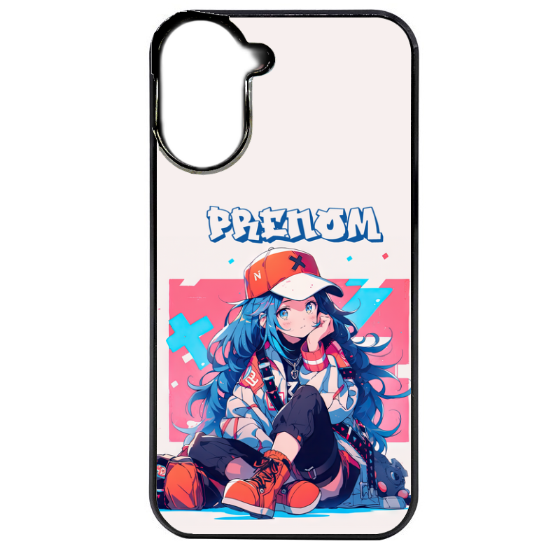 Coque noire taperso pour POCO C71 4G avec motif anime casquette personnalise protection antichoc personnalisée