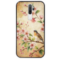 Coque noire taperso pour OPPO A5 A9 2020 avec motif fleur et colibri protection antichoc personnalisée