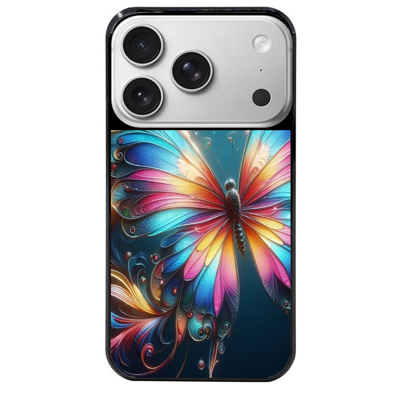 Coque noire taperso pour Iphone 17 17E AIR MAX PRO avec motif papillon arc protection antichoc personnalisée